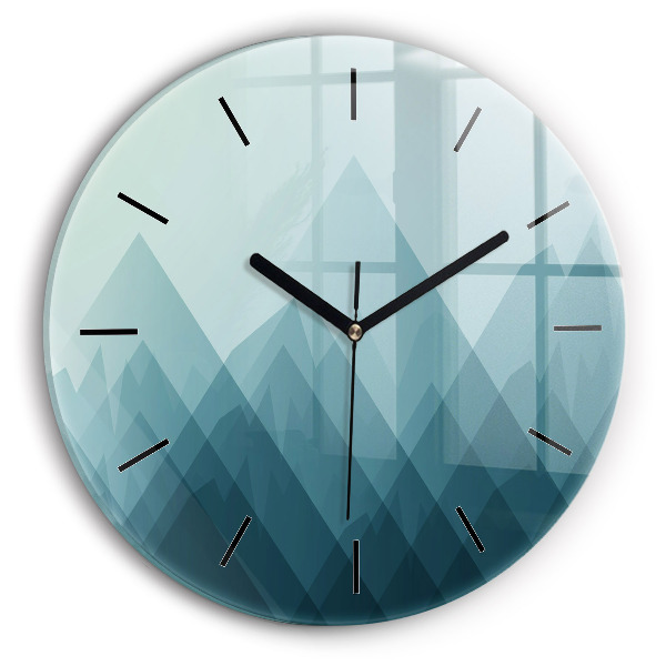 Pendule murale ronde figures géométriques