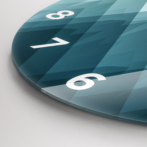 Pendule murale ronde figures géométriques