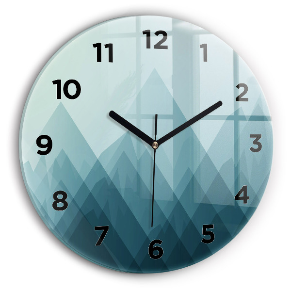 Pendule murale ronde figures géométriques