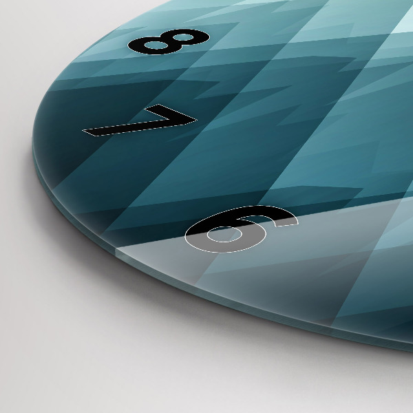 Pendule murale ronde figures géométriques