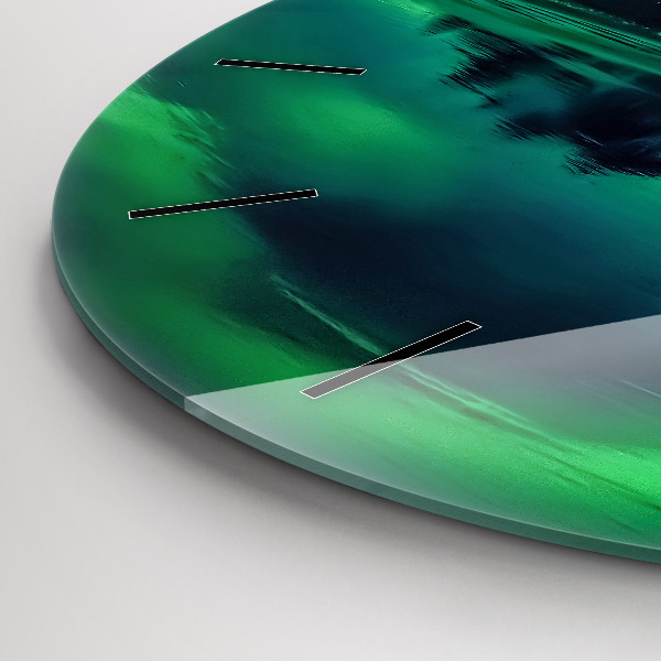 Pendule murale ronde Aurores boréales