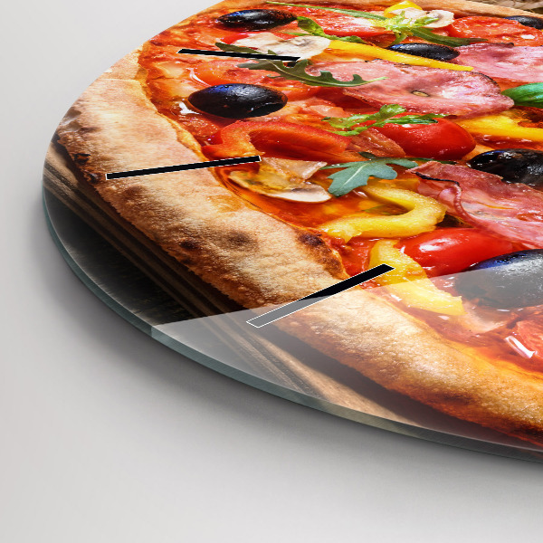 Pendule murale ronde 'Le cœur culinaire de l''Italie'