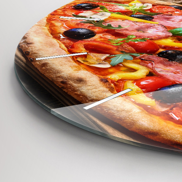 Pendule murale ronde 'Le cœur culinaire de l''Italie'