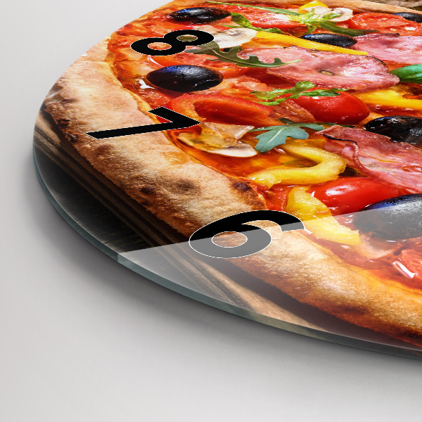 Pendule murale ronde 'Le cœur culinaire de l''Italie'