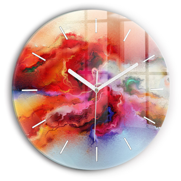 Pendule murale ronde Peinture renversée