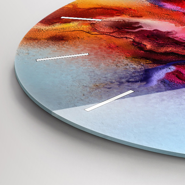 Pendule murale ronde Peinture renversée