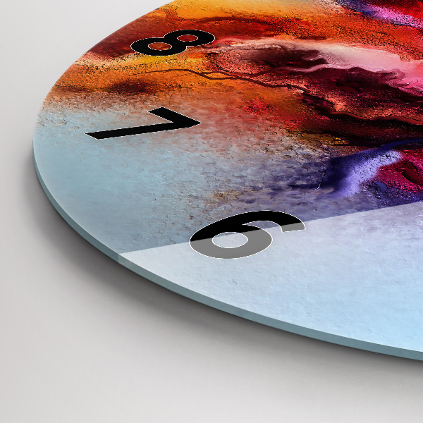 Pendule murale ronde Peinture renversée