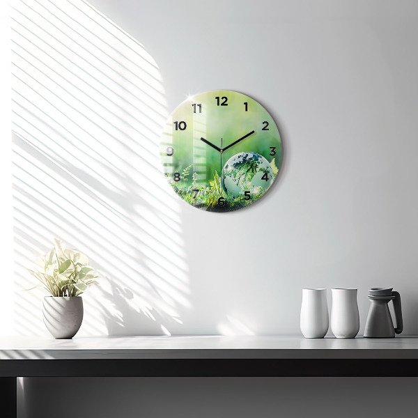 Pendule murale ronde Globe