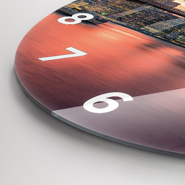 Pendule murale ronde Rivière East de New York