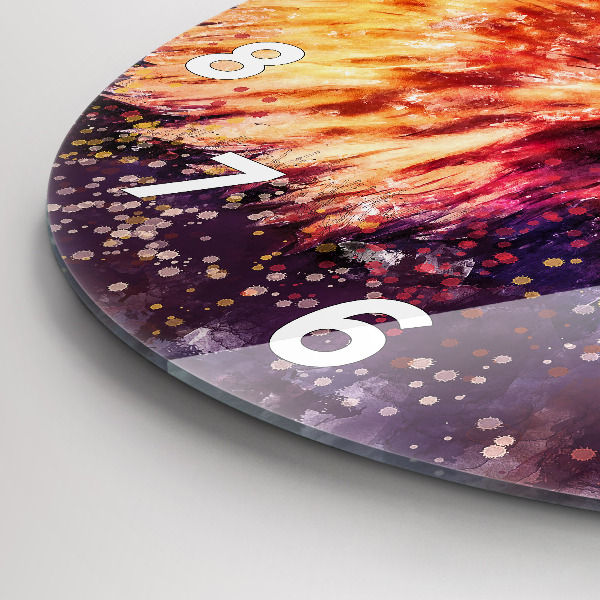 Pendule murale ronde Aigle aquarelle