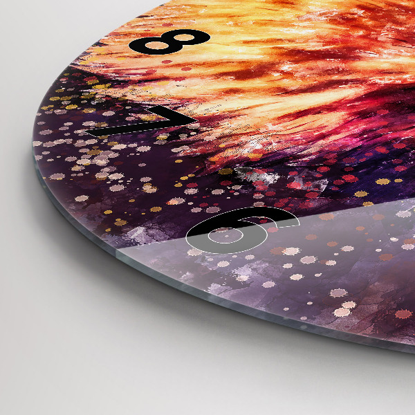 Pendule murale ronde Aigle aquarelle