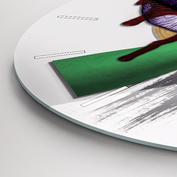 Pendule murale ronde Collage surréaliste