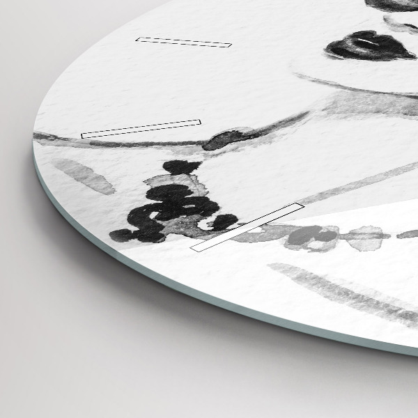 Pendule murale ronde Femme à la mode