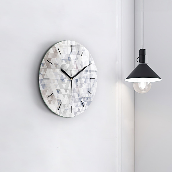 Pendule murale ronde Motif géométrique