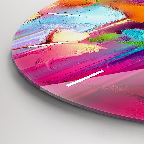 Pendule murale ronde Fleurs abstraites