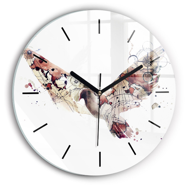 Pendule murale ronde Vue abstraite