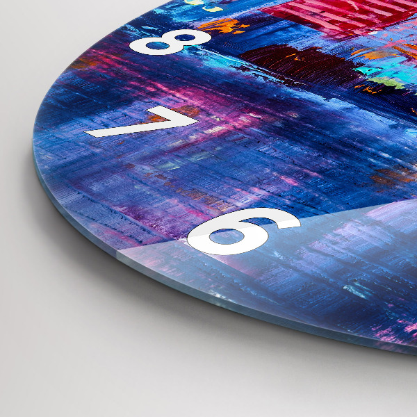 Pendule murale ronde Abstraction de gratte-ciel