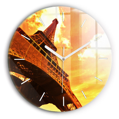 Horloge ronde La Tour Eiffel à Paris