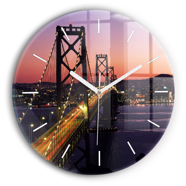 Horloge ronde Coucher de soleil aux États-Unis