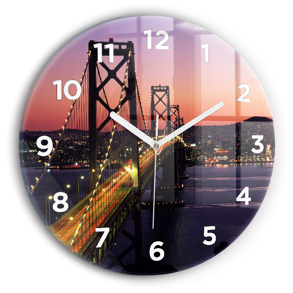 Horloge ronde Coucher de soleil aux États-Unis
