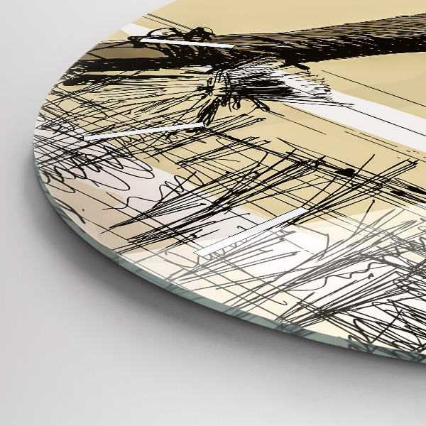 Horloge ronde Femme cueillant du riz