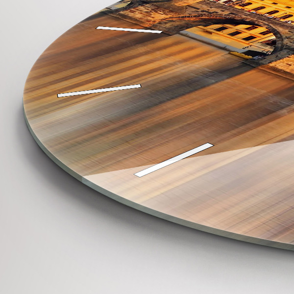 Pendule murale ronde Panorama sur la rivière