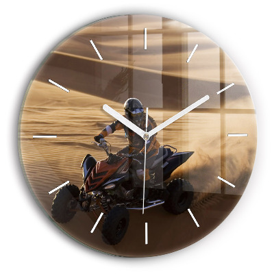 Horloge ronde Quad dans le désert