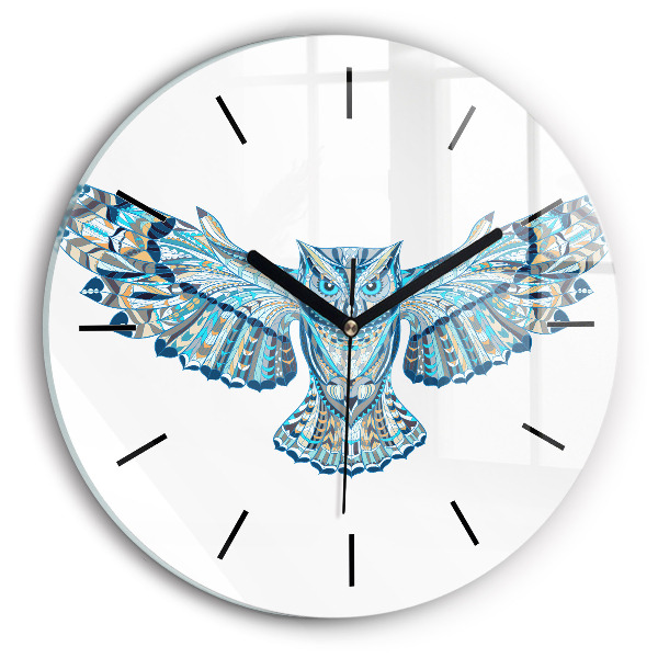Horloge ronde Chouette en vol