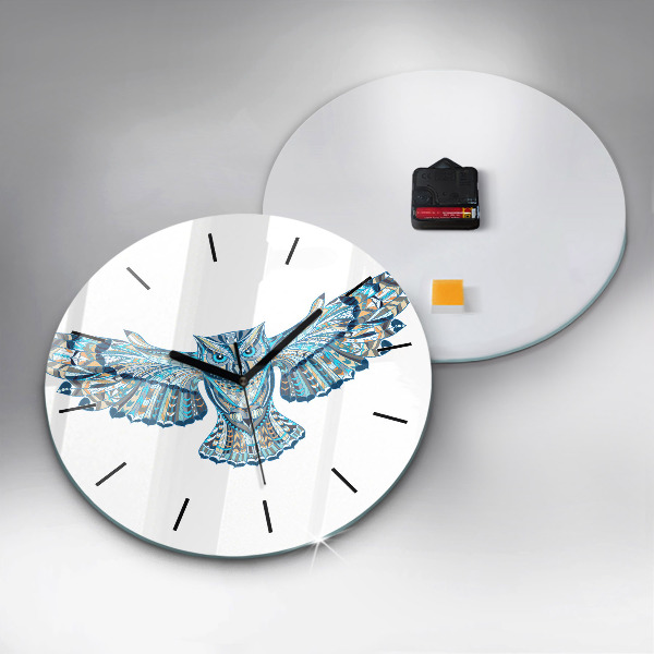 Horloge ronde Chouette en vol