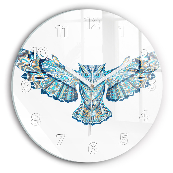 Horloge ronde Chouette en vol