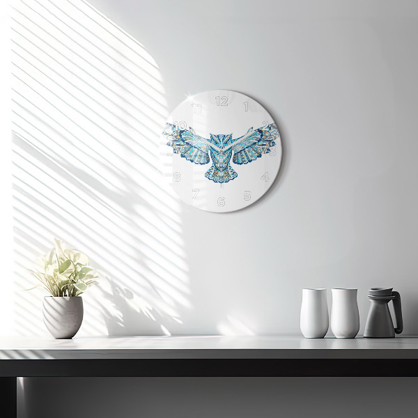 Horloge ronde Chouette en vol