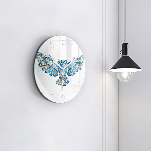 Horloge ronde Chouette en vol