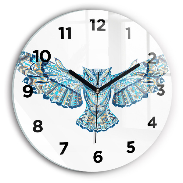 Horloge ronde Chouette en vol