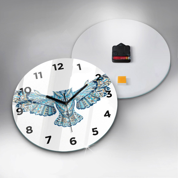 Horloge ronde Chouette en vol