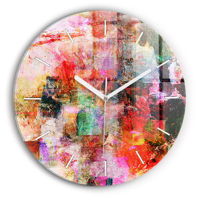 Horloge ronde Composition abstraite