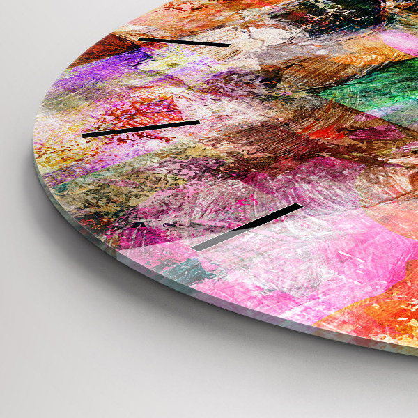 Horloge ronde Composition abstraite