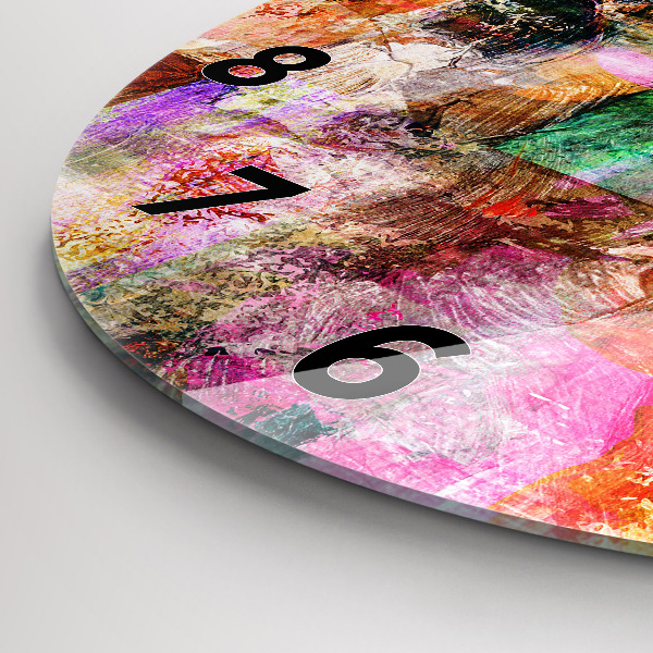 Horloge ronde Composition abstraite