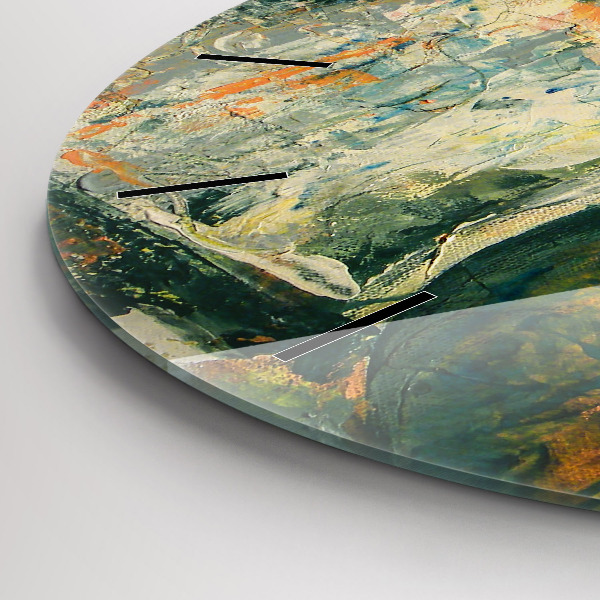 Horloge ronde 'Posture de l''éléphant peint'