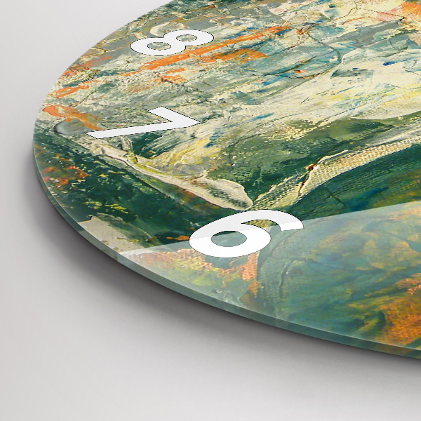 Horloge ronde 'Posture de l''éléphant peint'