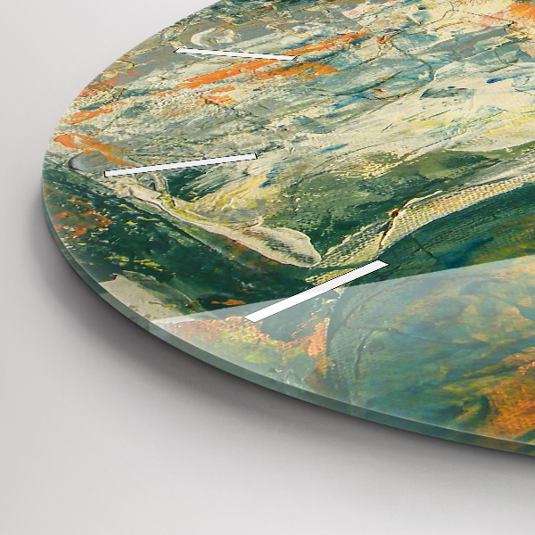 Horloge ronde 'Posture de l''éléphant peint'