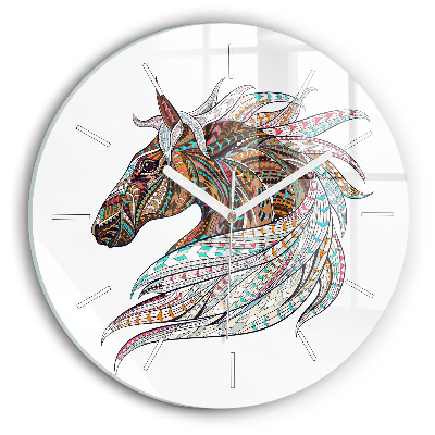 Horloge ronde Illustration de cheval