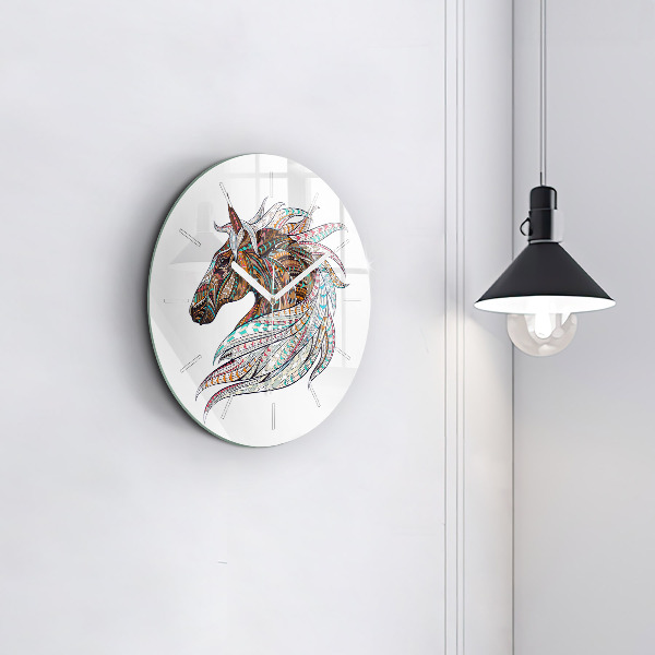 Horloge ronde Illustration de cheval