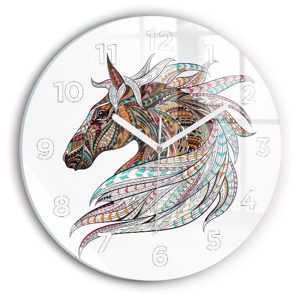 Horloge ronde Illustration de cheval