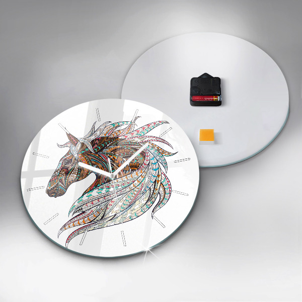 Horloge ronde Illustration de cheval