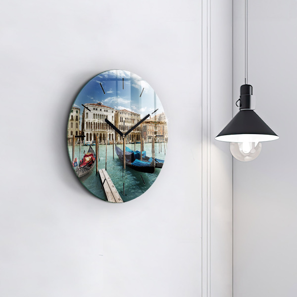 Horloge ronde Gondoles Venise Italie