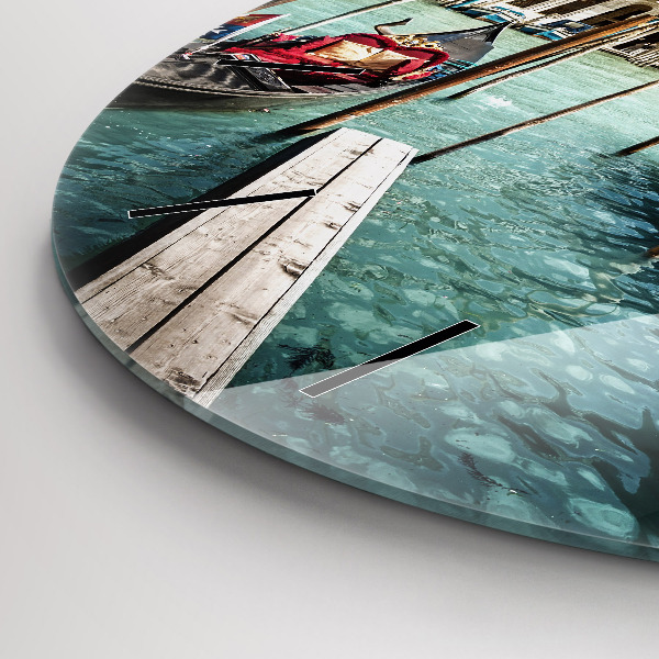 Horloge ronde Gondoles Venise Italie