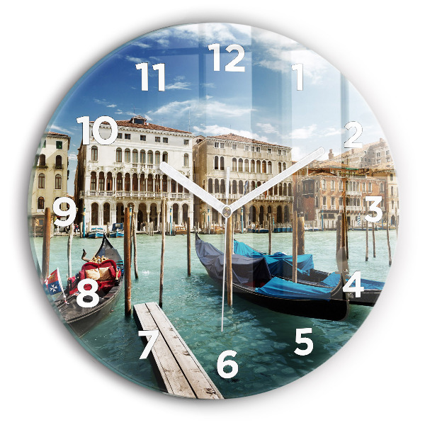 Horloge ronde Gondoles Venise Italie