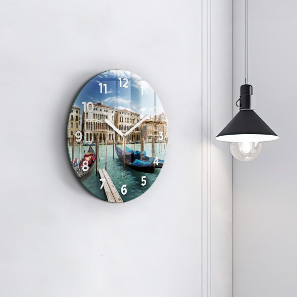Horloge ronde Gondoles Venise Italie