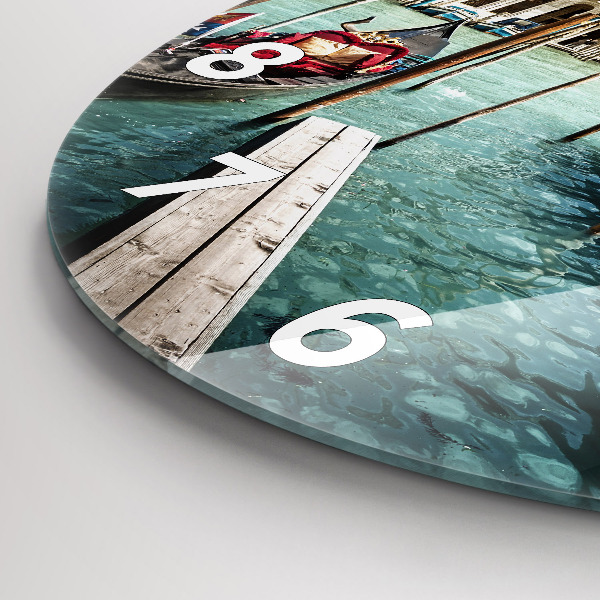 Horloge ronde Gondoles Venise Italie