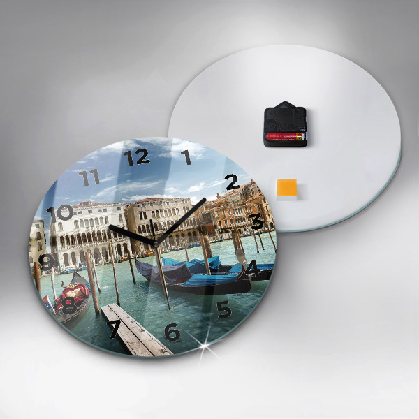 Horloge ronde Gondoles Venise Italie